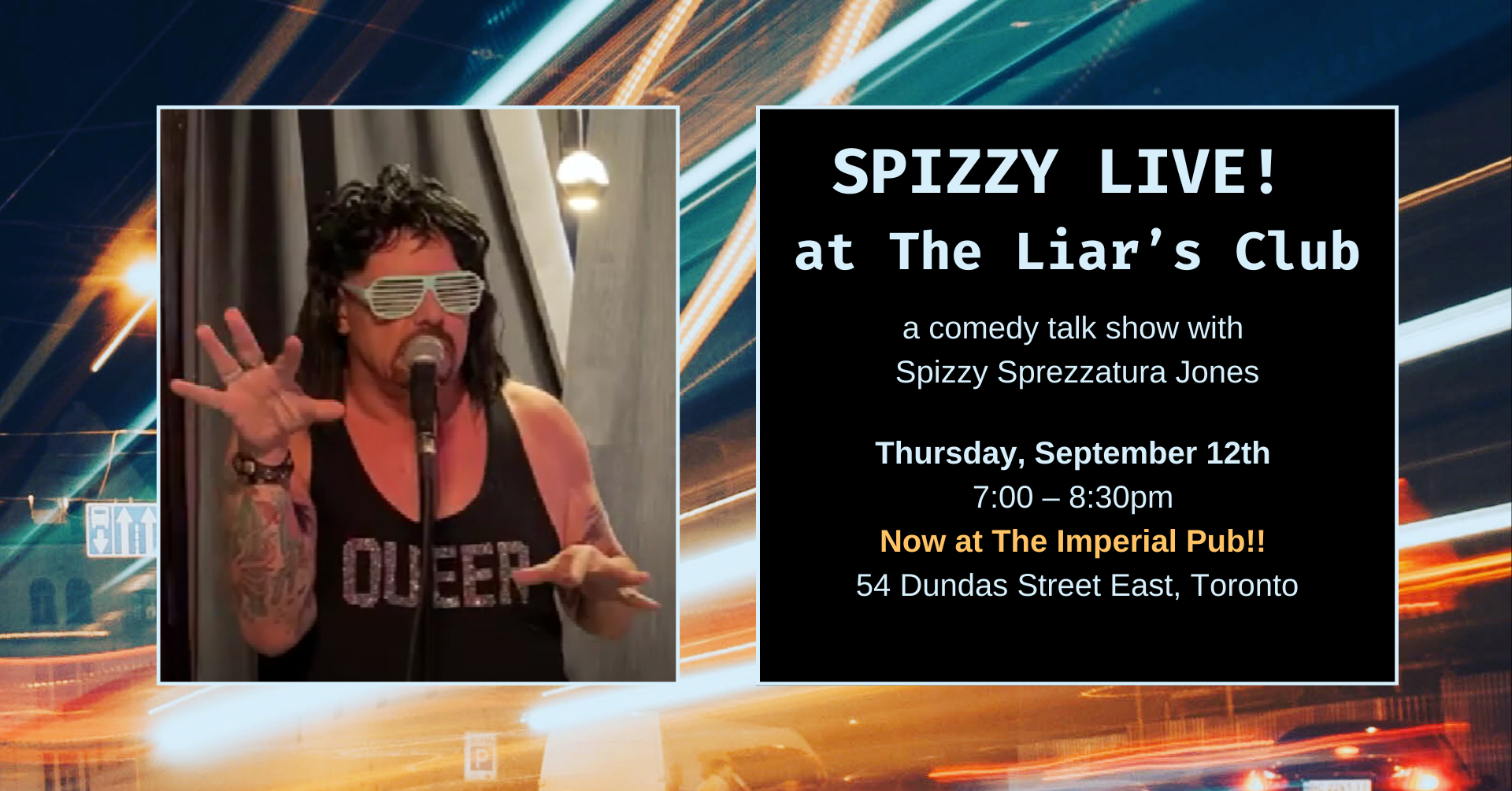 September 12: Spizzy LIVE! Ep. 7 Taping